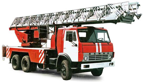 Автолестница пожарная АЛ-30 (шасси КАМАЗ-53215 6х4)