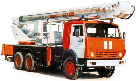 Автоподъемник коленчатый пожарный АКП-35 (шасси КАМАЗ-53215 6х4)