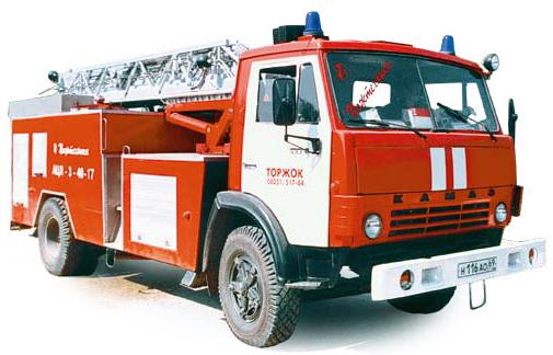 Автоцистерна пожарная с лестницей АЦЛ-3-40/17 (шасси КАМАЗ-43253 4х2)