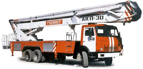 Автоподъемник коленчатый пожарный АКП-30 (шасси КАМАЗ-53215 6х4)